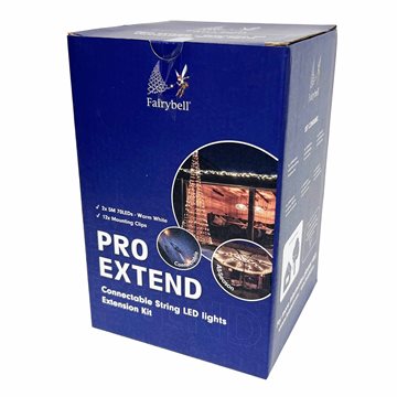 Fairybell lyskæde suppleringssæt 2 x 5 meter i alt 140 LED'er i varm hvid - uden transformer 